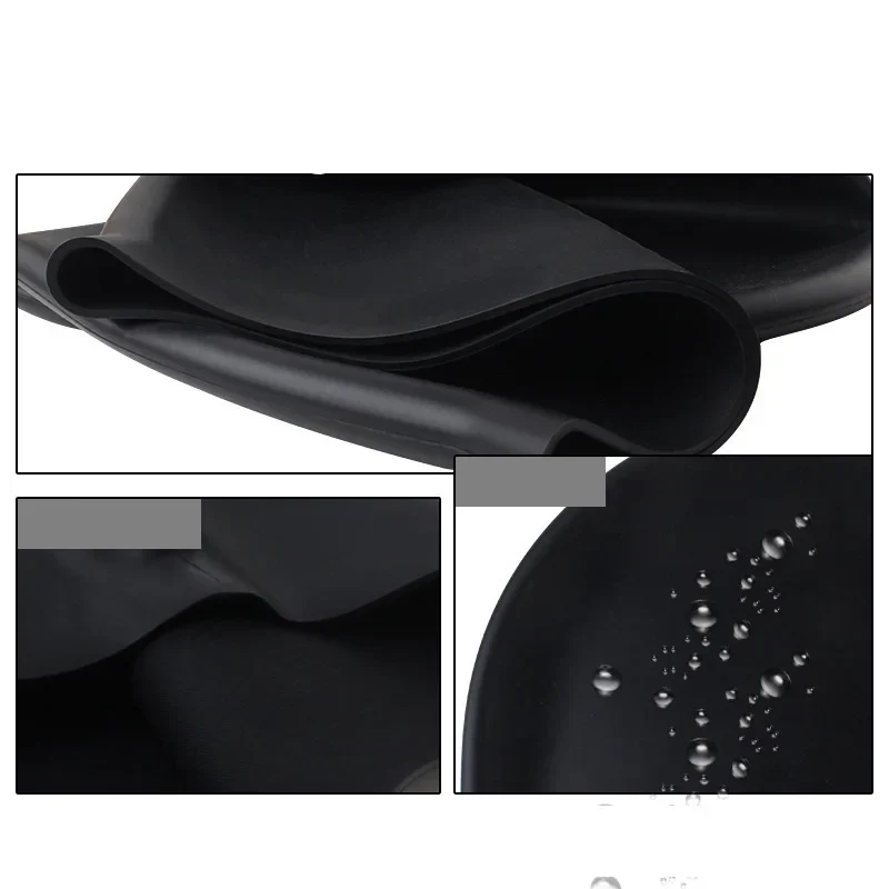 Plus Size Silicone Swim Cap Protective Swimming Caps Training Custom Swim Cap for Long Hair & Braids & Dreadlock