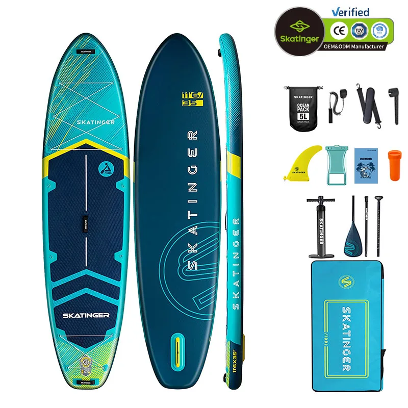 Skatinger Factory 11'6''x35" Paddleboard All Round Sap Padel Inflatable Paddle Sup Board Surfboard Stand up Paddle Board