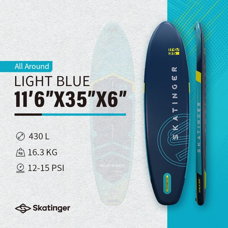 Skatinger Factory 11'6''x35" Paddleboard All Round Sap Padel Inflatable Paddle Sup Board Surfboard Stand up Paddle Board