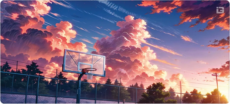 Basketball-Sonnenuntergang