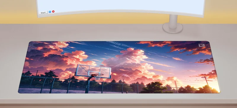 Basketball-Sonnenuntergang
