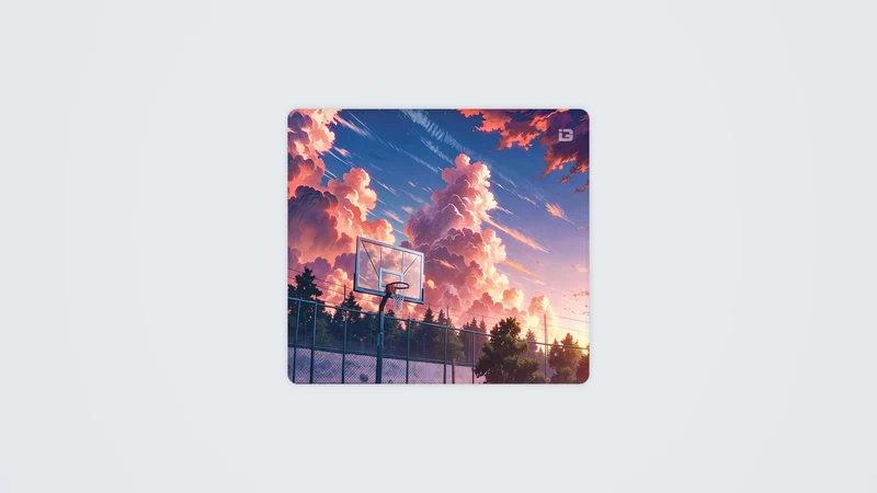 Basketball-Sonnenuntergang