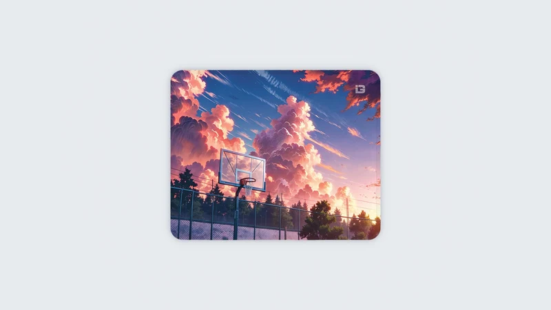 Basketball-Sonnenuntergang