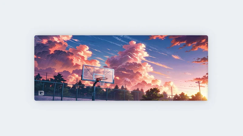 Basketball-Sonnenuntergang