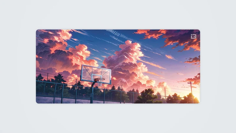 Basketball-Sonnenuntergang