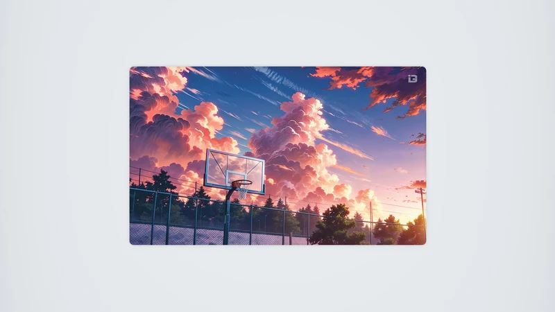 Basketball-Sonnenuntergang