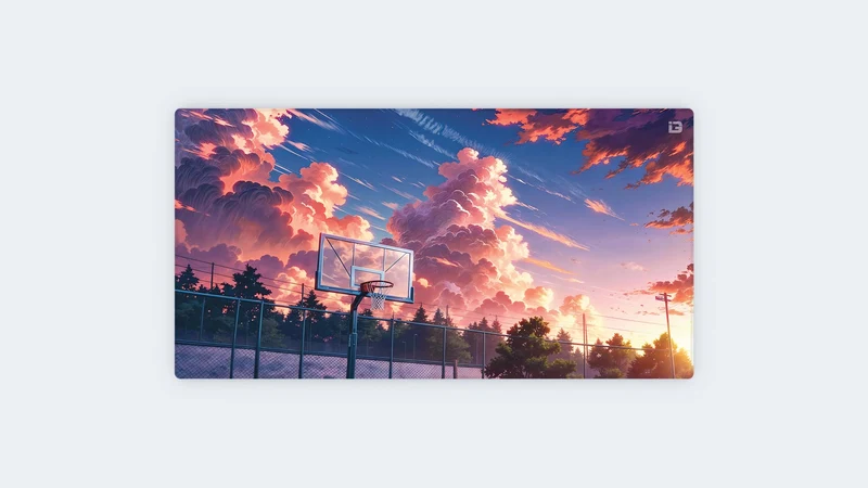 Basketball-Sonnenuntergang