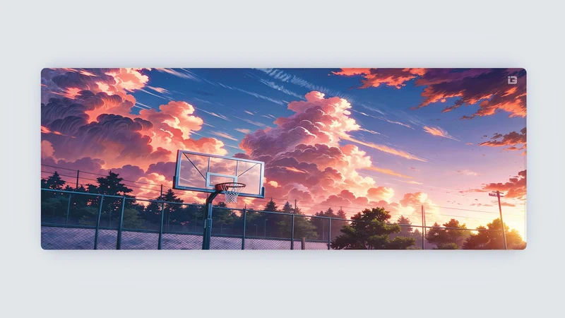 Basketball-Sonnenuntergang