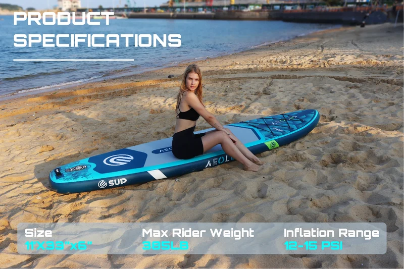 E SUP Ultra Stable 11ft SUP Sailboard 2 Fins Inflate Wind Surf Board Cost-Effective Waterplay Surfing