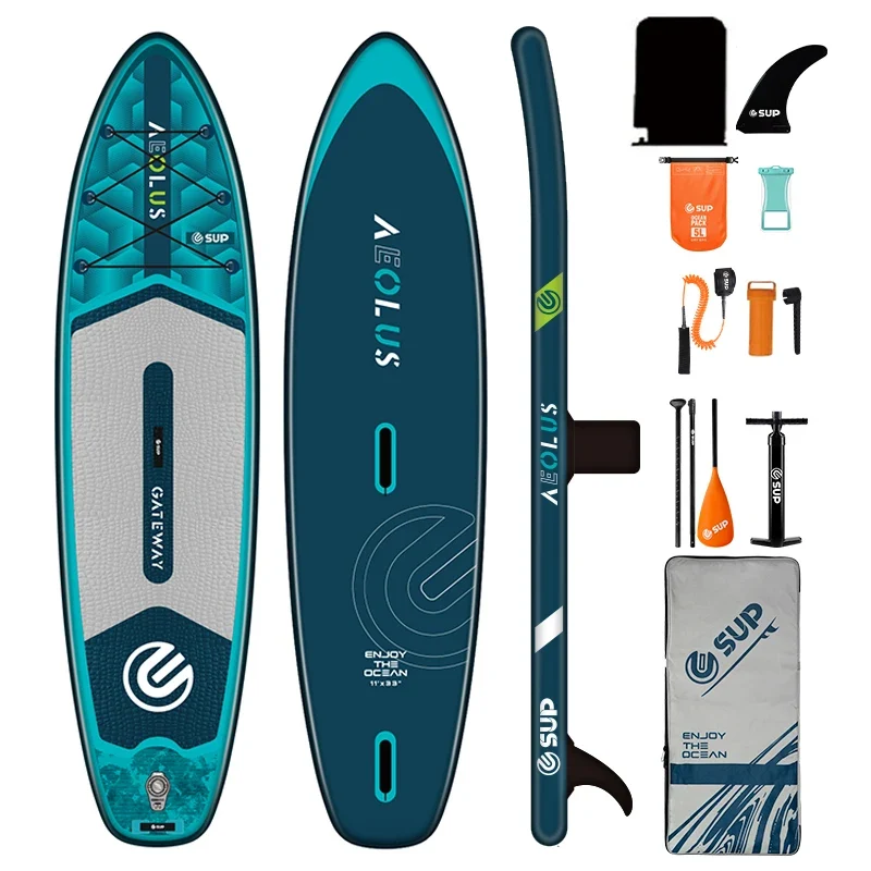 E SUP Ultra Stable 11ft SUP Sailboard 2 Fins Inflate Wind Surf Board Cost-Effective Waterplay Surfing