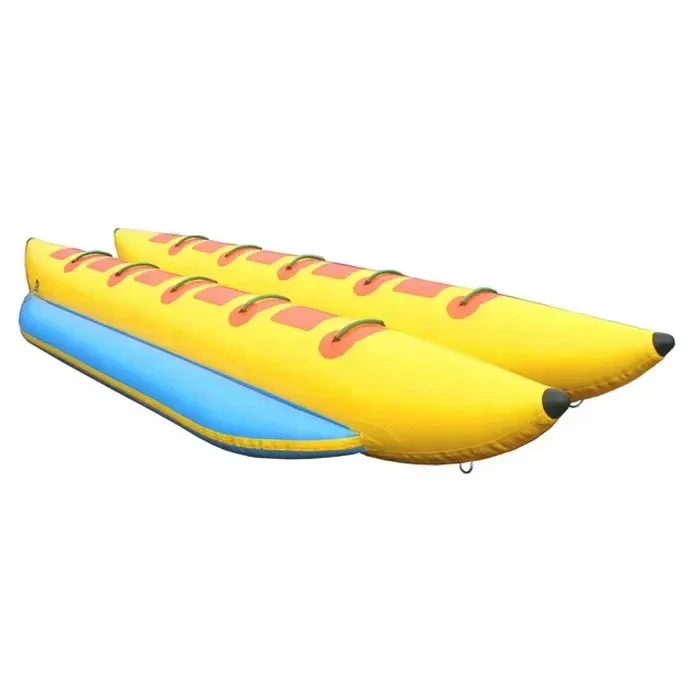 Wholesale High Quality Inflatable Pvc 10 Person Towable Tube Inflatable Banana Boat Tube Pontoons for Rental