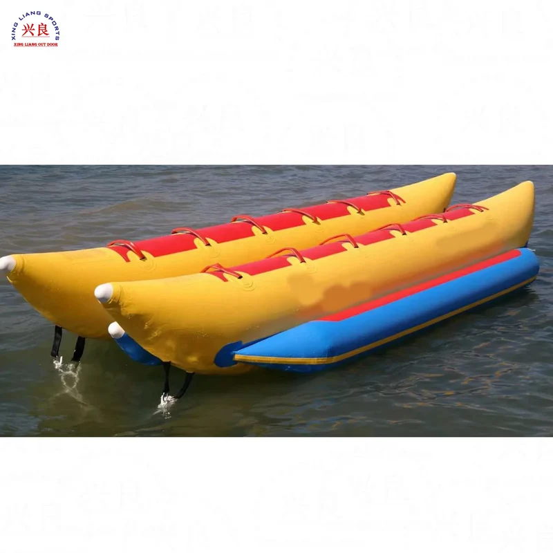 Wholesale High Quality Inflatable Pvc 10 Person Towable Tube Inflatable Banana Boat Tube Pontoons for Rental