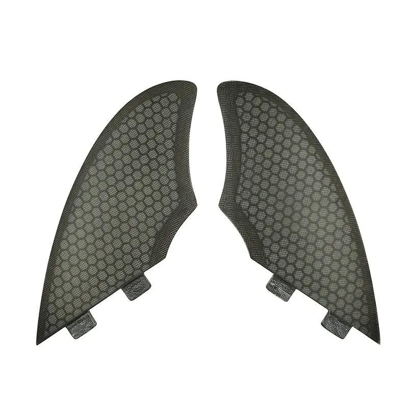 Wholesales Grey/Clear FK Honeycomb Fiberglass Double Tabs Surfboard Fins