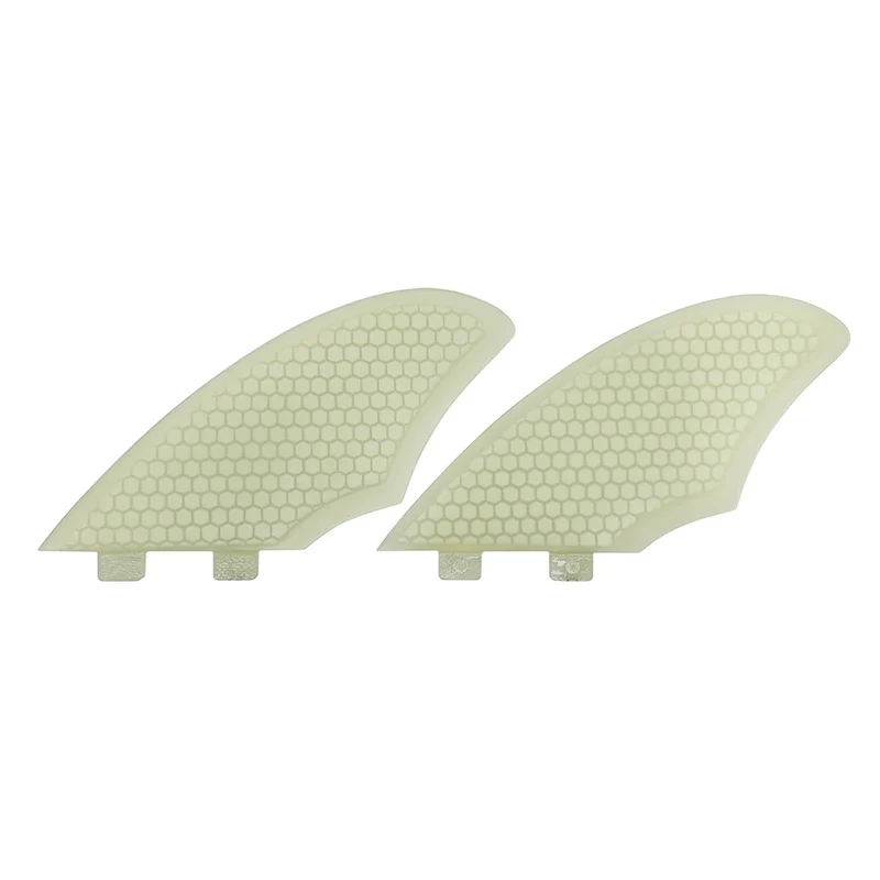 Wholesales Grey/Clear FK Honeycomb Fiberglass Double Tabs Surfboard Fins