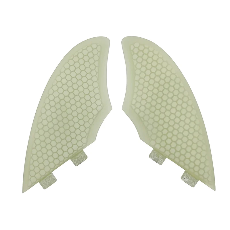 Wholesales Grey/Clear FK Honeycomb Fiberglass Double Tabs Surfboard Fins