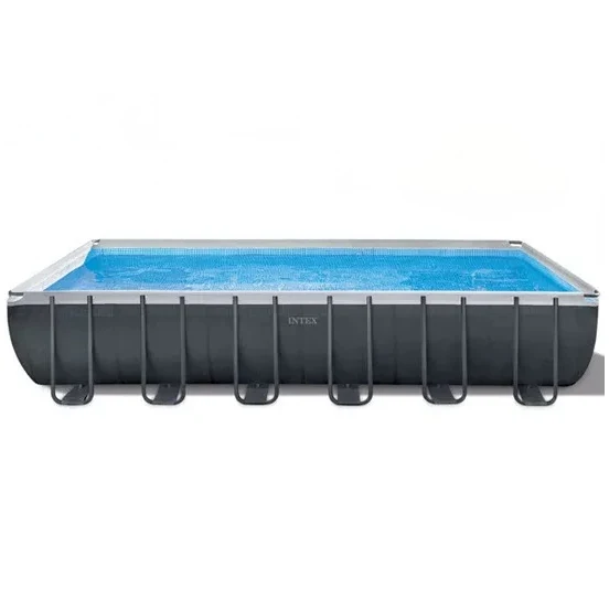 Intex ADS-IWP00192 24ft X 12ft X 4.3ft Steel Framed PVC Coated Swimming Pool for Backyard & Lawn Model 26364