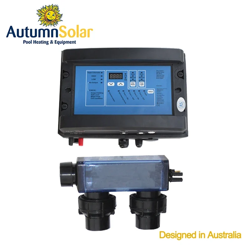 Australian Factory High Quality 30g Digital Automatic Dosing Chlorine Pool Water Salt Chlorinator with Salt Cell