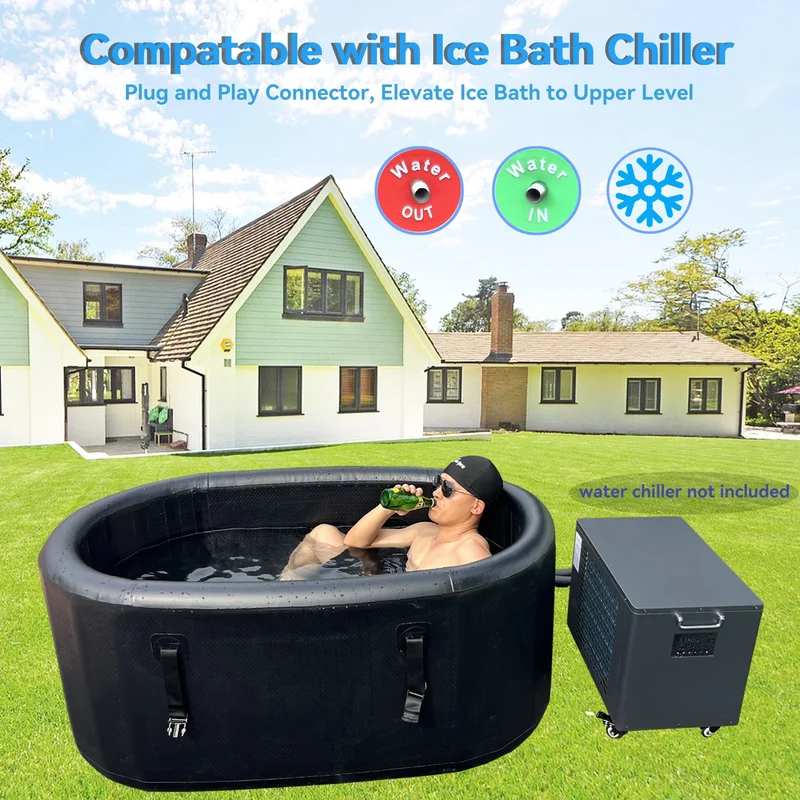 New Design Commercial Ice Bath Pod Inflatable Boiling Recovery Pod Pool Cold Plunges Tub for Chiller One Recovery Barrel