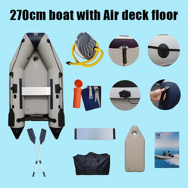 Heat Weld Process Solarmarine 4 Person Air Mat Floor Inflatable Speed Boat High Quality Speed Rescue Boat for Using in Sea Water