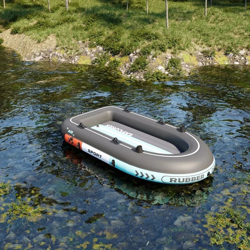 OEM Factory Price PVC Material Rowing Boat with Hand Pump Outdoor Inflatable Fishing Boat for Sale