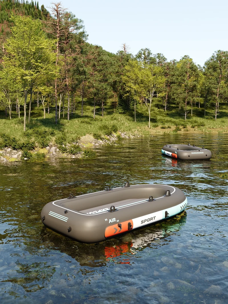 OEM Factory Price PVC Material Rowing Boat with Hand Pump Outdoor Inflatable Fishing Boat for Sale
