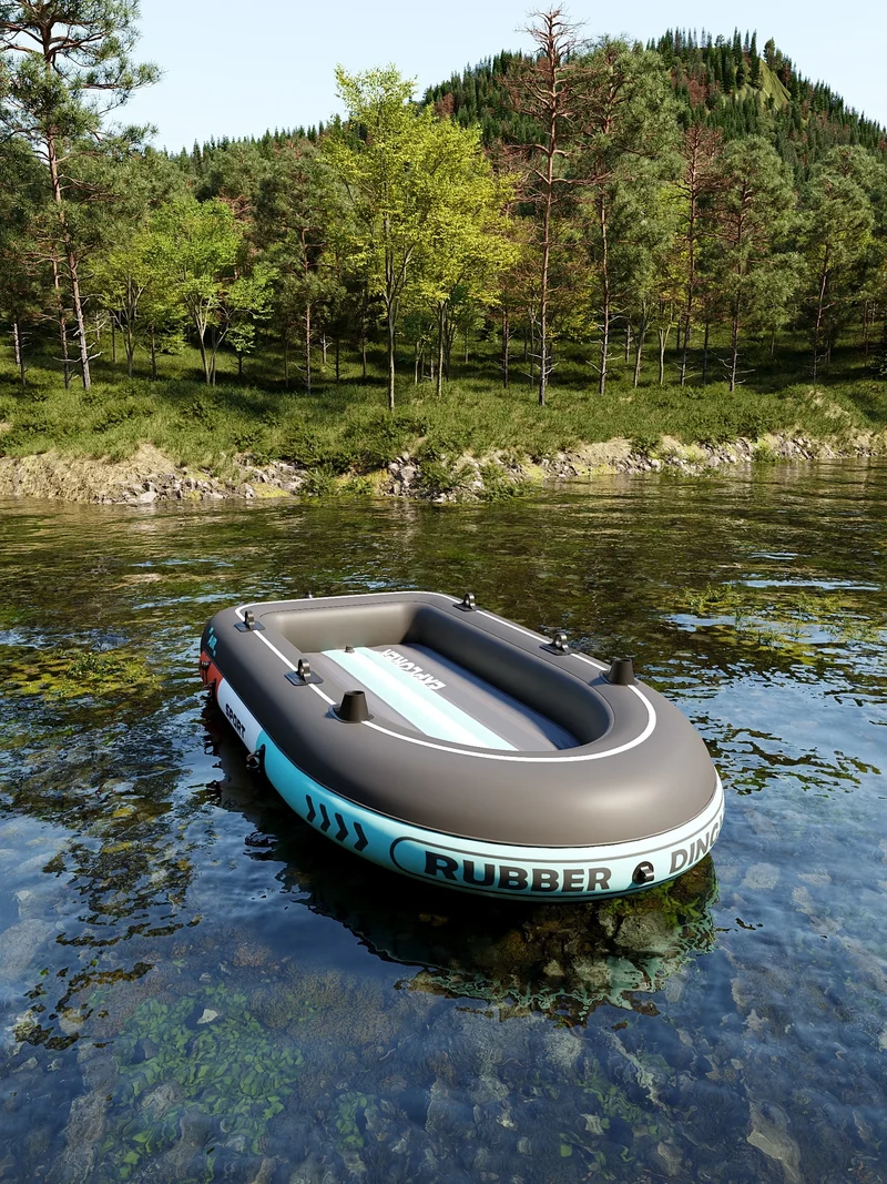 OEM Factory Price PVC Material Rowing Boat with Hand Pump Outdoor Inflatable Fishing Boat for Sale