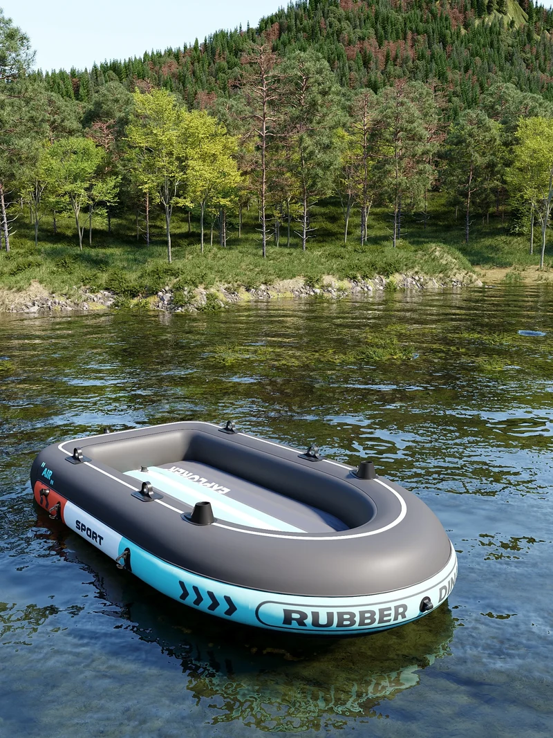 OEM Factory Price PVC Material Rowing Boat with Hand Pump Outdoor Inflatable Fishing Boat for Sale