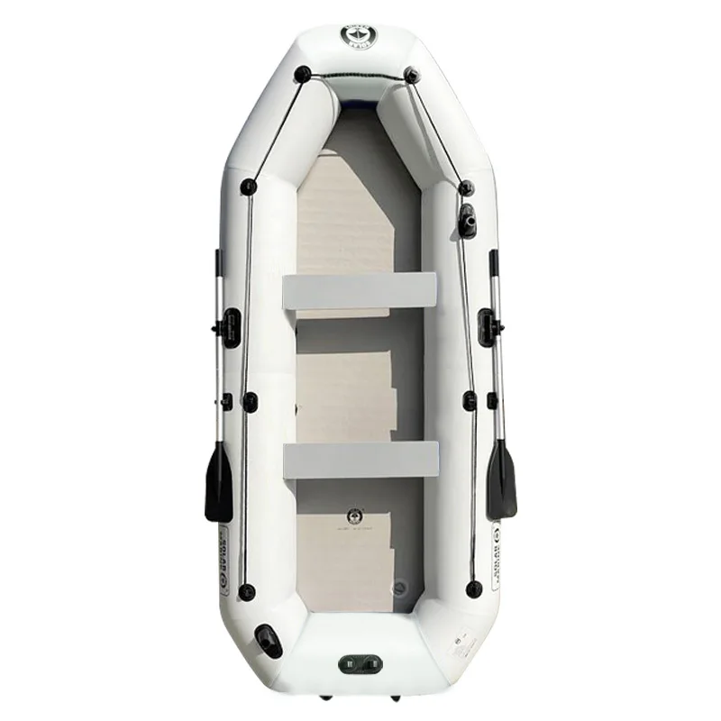 Solar Marine 5 Person 10 ft PVC Inflatable Kayak Fishing Boat 3 Air Chambers Glue Free Durable CE Certified for Surfing Sea Use