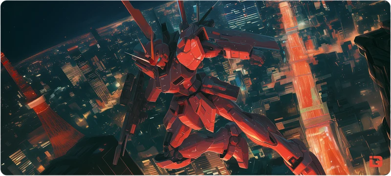 Roter Mecha-Roboter