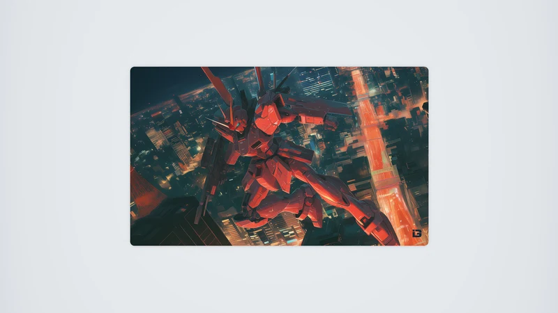 Roter Mecha-Roboter