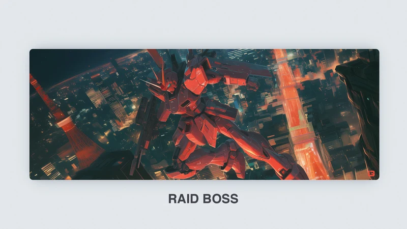 Roter Mecha-Roboter