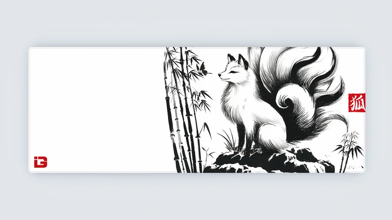 Kitsune Sumi-e