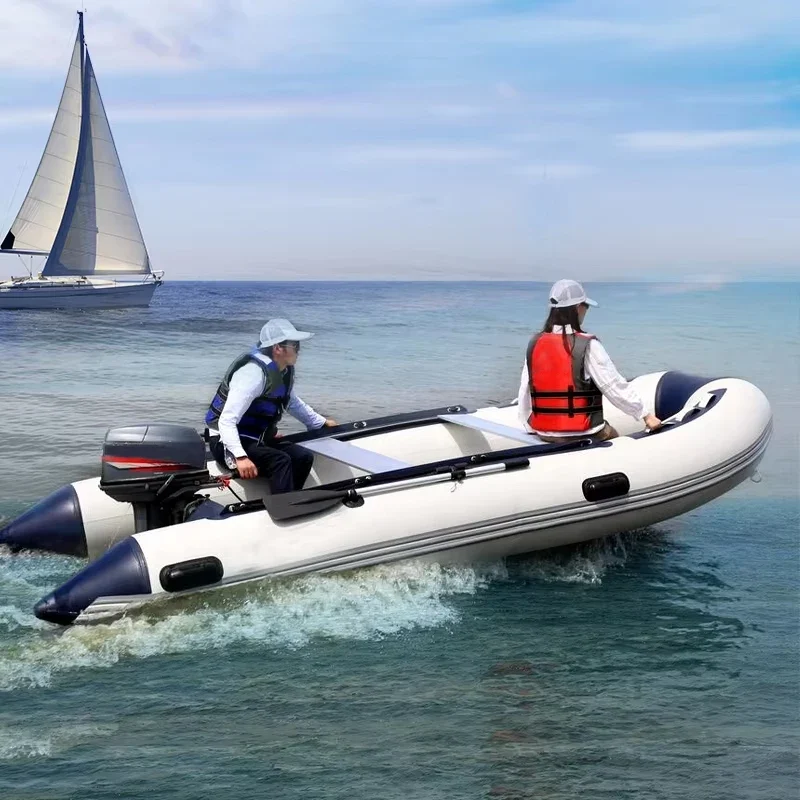 Latest Design Kayak Fishing Boat with Motor Factory Inflatable Boat with air Deck Floor Inflatable Boats for CE Certification