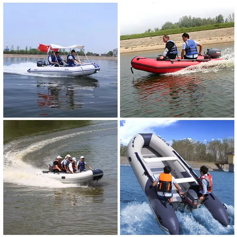 Latest Design Kayak Fishing Boat with Motor Factory Inflatable Boat with air Deck Floor Inflatable Boats for CE Certification