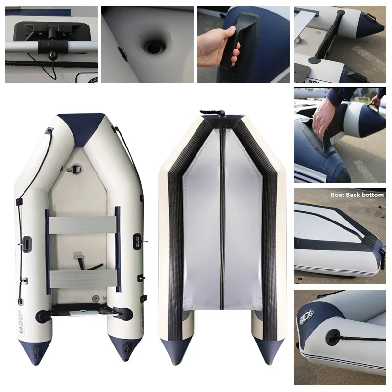 Latest Design Kayak Fishing Boat with Motor Factory Inflatable Boat with air Deck Floor Inflatable Boats for CE Certification