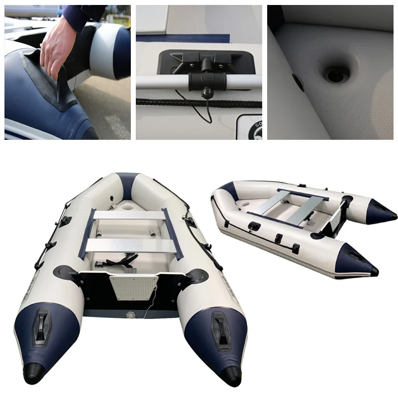 Latest Design Kayak Fishing Boat with Motor Factory Inflatable Boat with air Deck Floor Inflatable Boats for CE Certification