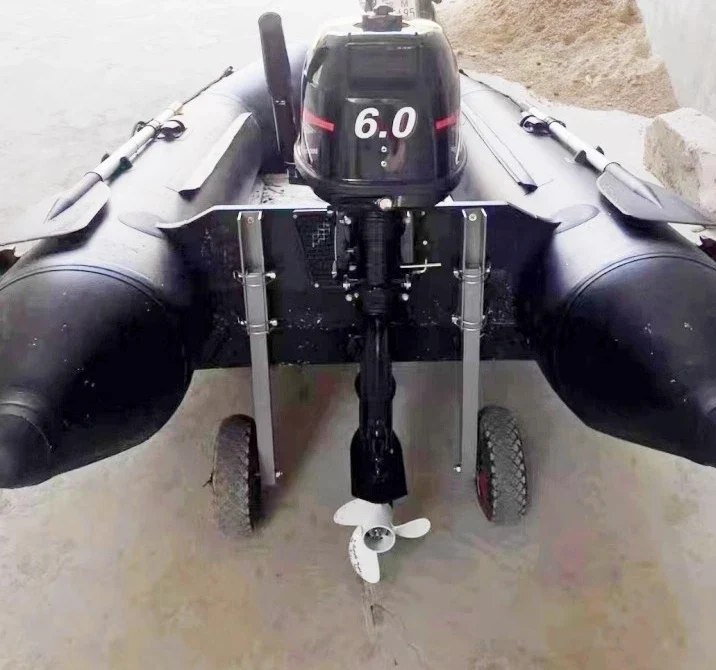 Dinghy Wheels Folding Flip-up Inflatable Boat Kayak Canoe Launching Wheels Stainless Steel Trailer Dolly Towing Cart
