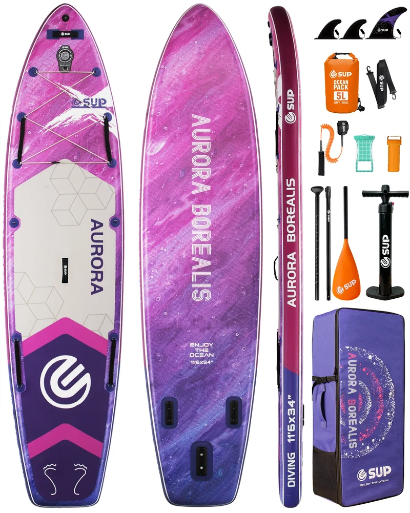 ESUP 350 extra Wide Inflatable Paddle Board for Beginner US Warehouse 430 Lbs Capacity Stand up Paddleboards for Family