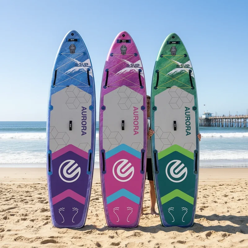 ESUP 350 extra Wide Inflatable Paddle Board for Beginner US Warehouse 430 Lbs Capacity Stand up Paddleboards for Family