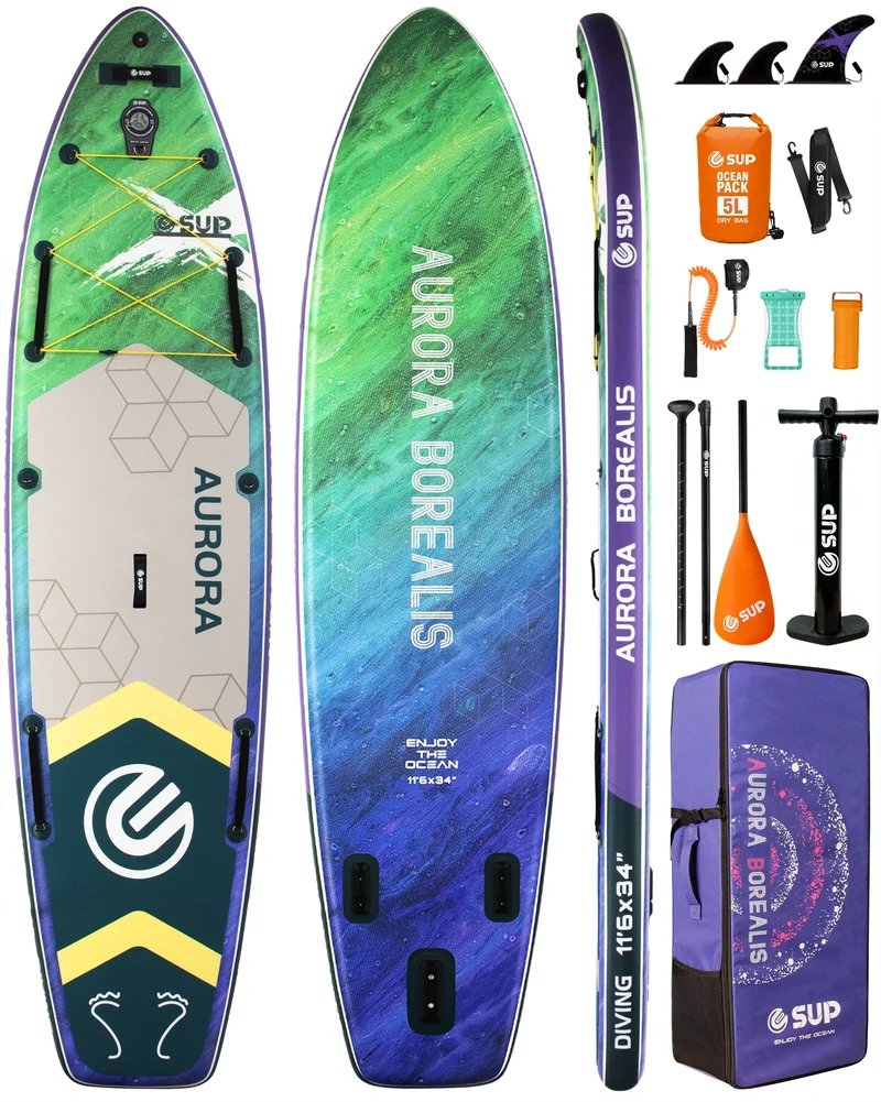 ESUP 350 extra Wide Inflatable Paddle Board for Beginner US Warehouse 430 Lbs Capacity Stand up Paddleboards for Family