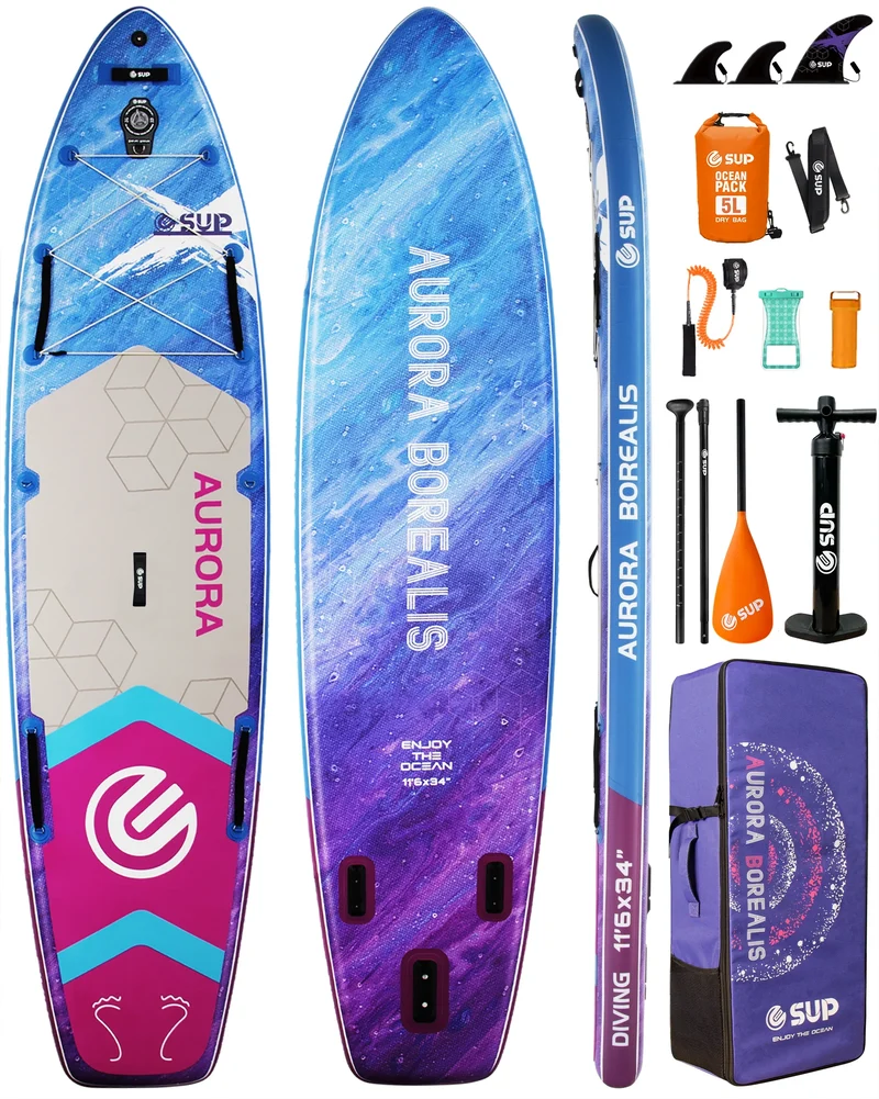ESUP 350 extra Wide Inflatable Paddle Board for Beginner US Warehouse 430 Lbs Capacity Stand up Paddleboards for Family