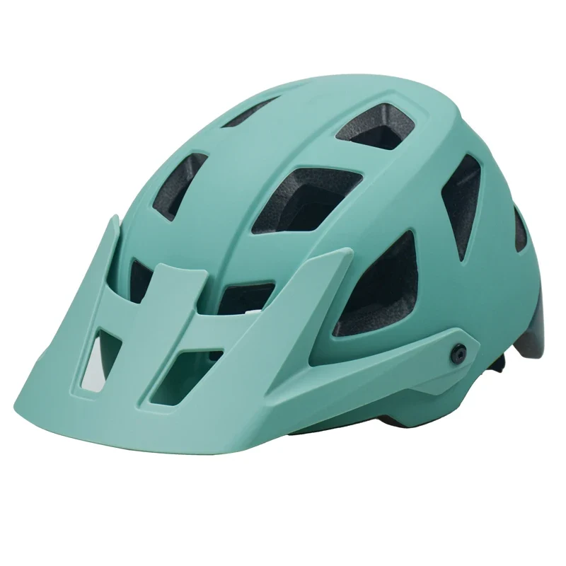 2025 NEW LA Bike Helmet with Visor Moutain Bike Helmet with Rear Light Rechargeable Intergrally-mold PC Shell Led Lights Helmet