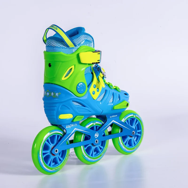 Professional 3-Wheel Outdoor Freestyle Roller Skating Shoes for Kids Adjustable Aluminum Chassis & Alloy Wheels Price Include