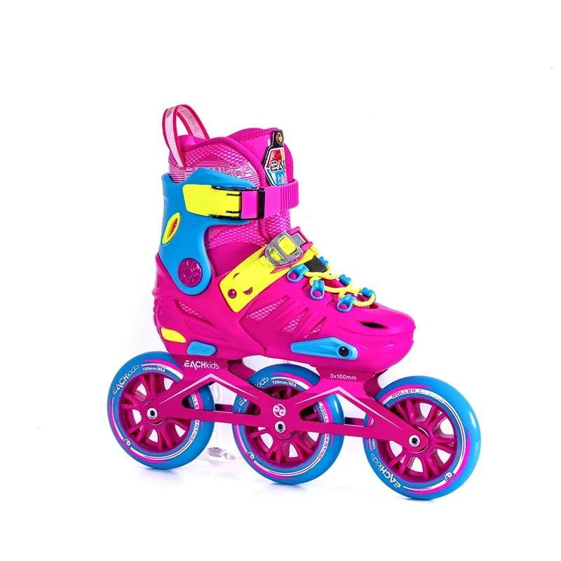 Professional 3-Wheel Outdoor Freestyle Roller Skating Shoes for Kids Adjustable Aluminum Chassis & Alloy Wheels Price Include