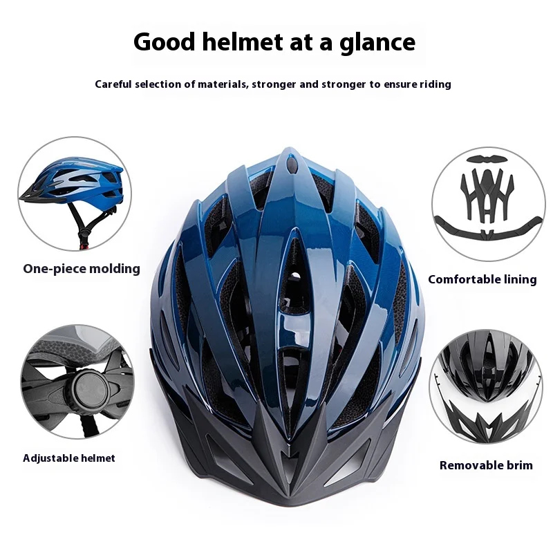 Wholesale Dual Sport Cycling Helmet One-Piece Plastic Design for Road Mountain Bike Riding for Adult