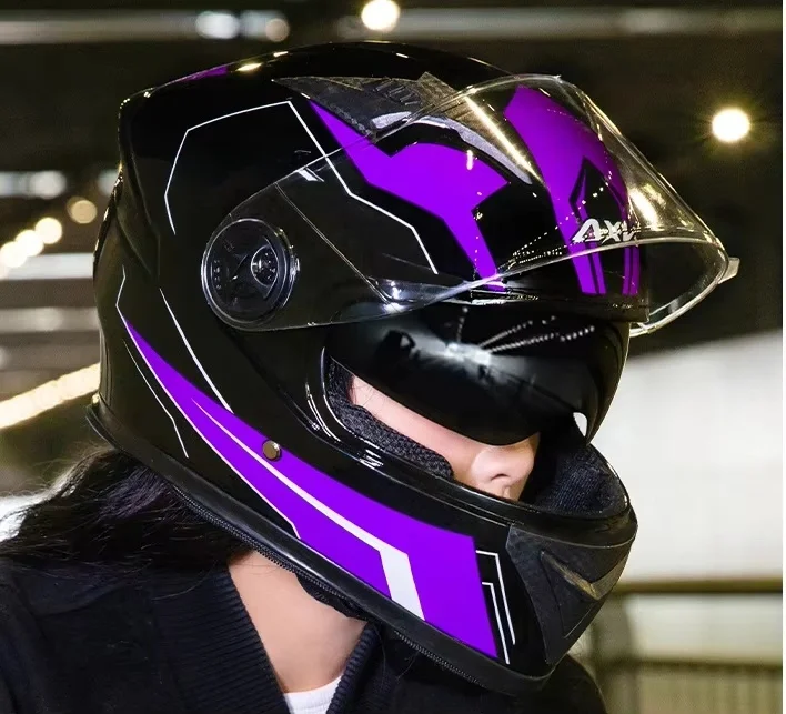 2025 NEW LA New National Standard 3C Certified Electric Motorcycle Helmet Winter Warm Motorcycle Four Seasons Riding Helmet