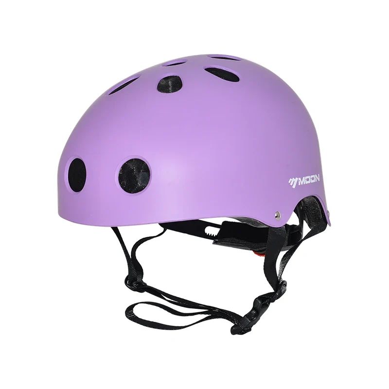MOON MTV12 CE EN1078 ABS+EPS Integrated Protective Skateboard Helmet Adjustable Strap 11-15 Air Vents Unisex Sport Skating