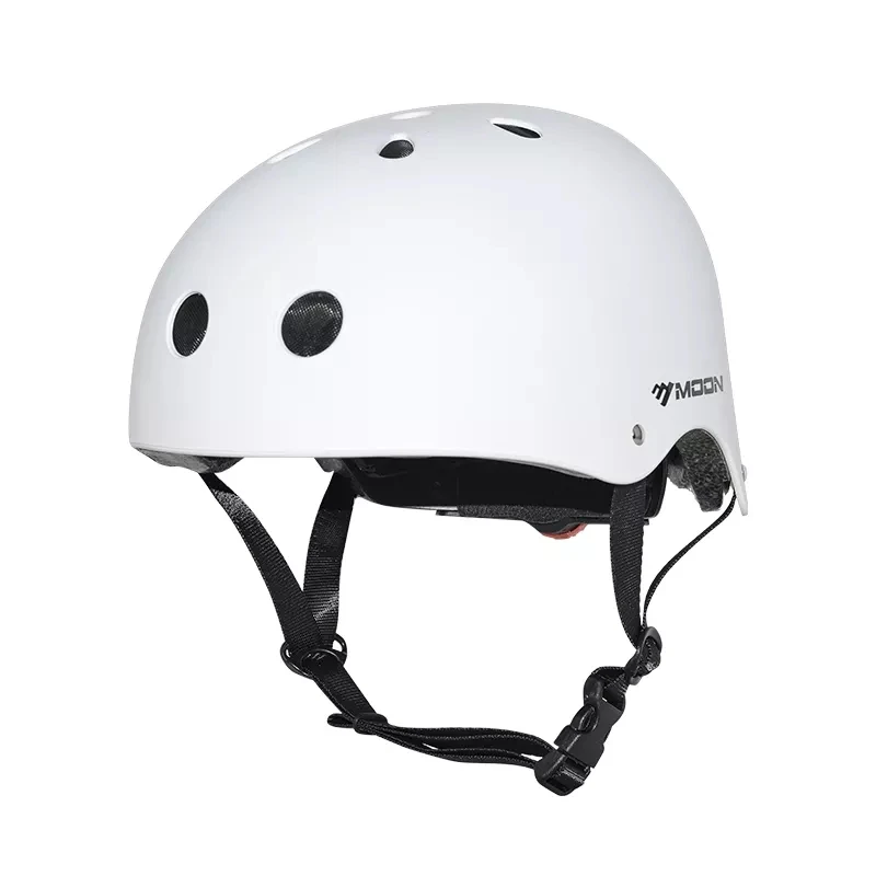 MOON MTV12 CE EN1078 ABS+EPS Integrated Protective Skateboard Helmet Adjustable Strap 11-15 Air Vents Unisex Sport Skating