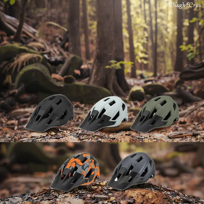 CE EN 1078 & CPSC Approved Unisex MTB Bike Helmet with Visor Mountain Bike Helmet Featuring PC Shell for Mtb Riding