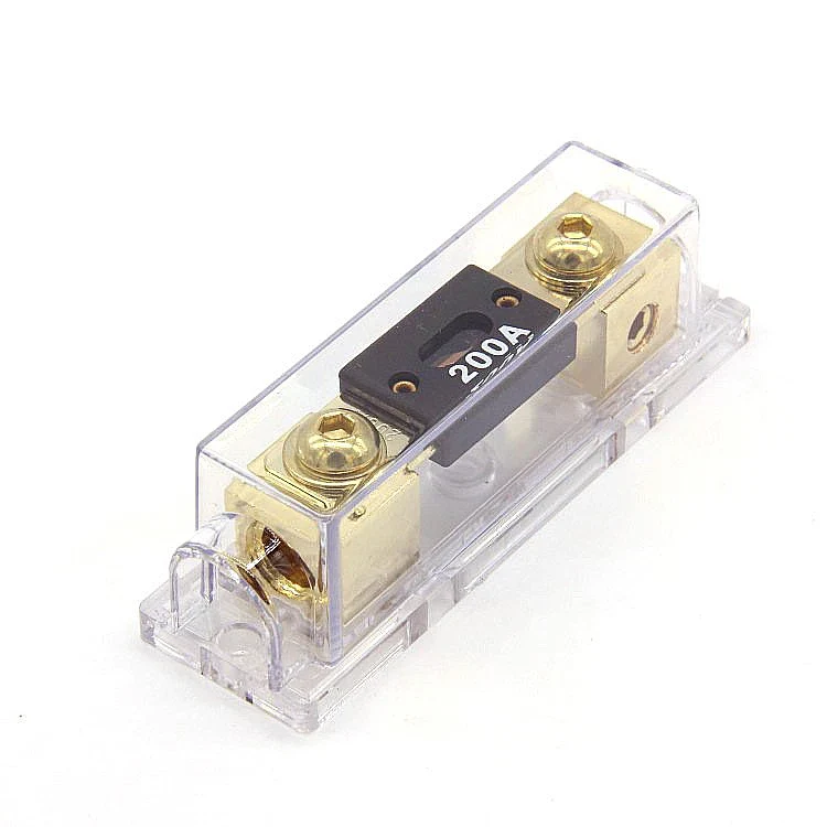 High Quality Black 0/2/4Gauge Auto Audio 100 150 200 250 Amp ANL 1 Fuse to ANL 1 Fuse Holder With Insulation Cover